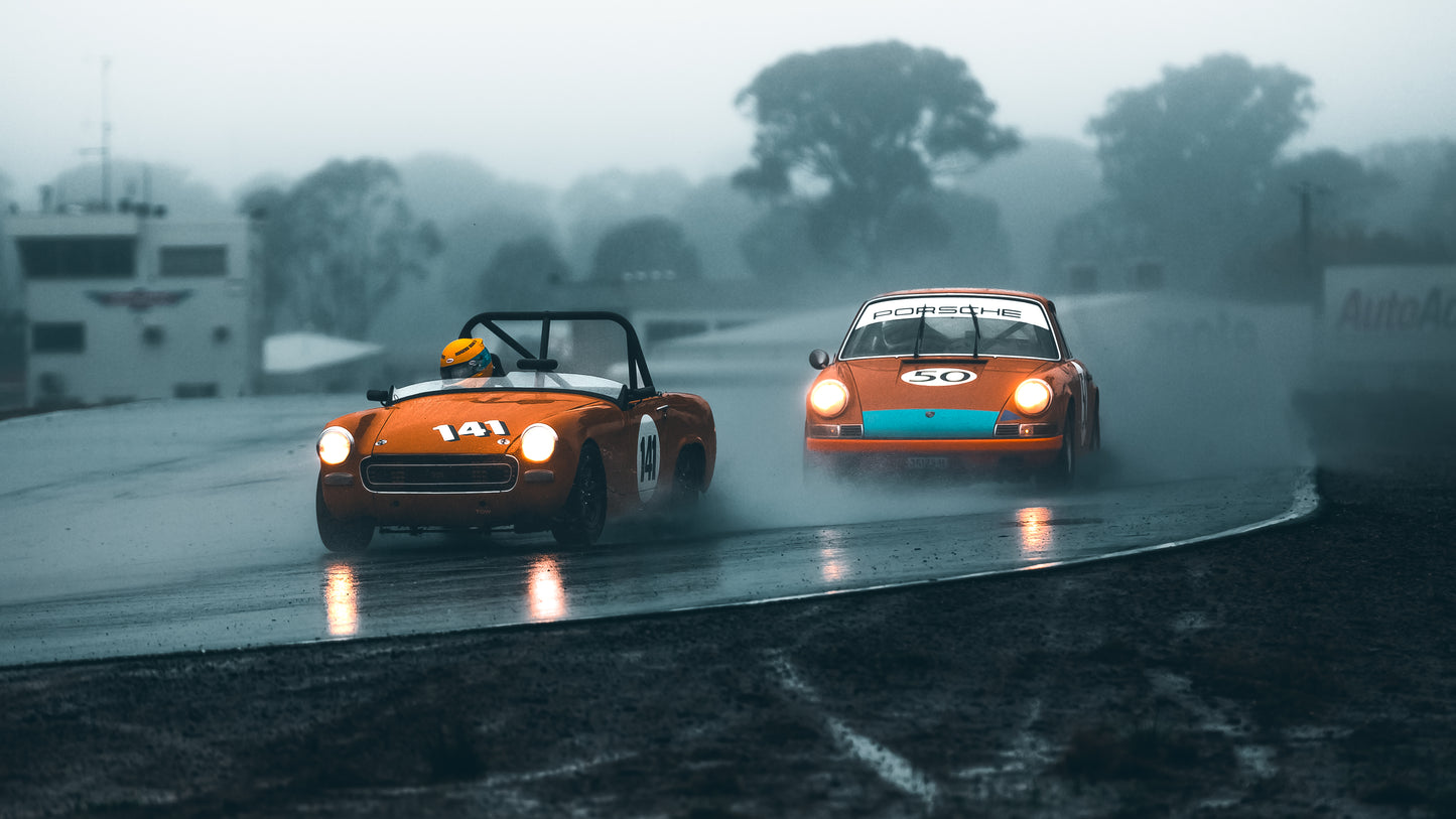 Rain Track Rivalry – Premium Wall Art