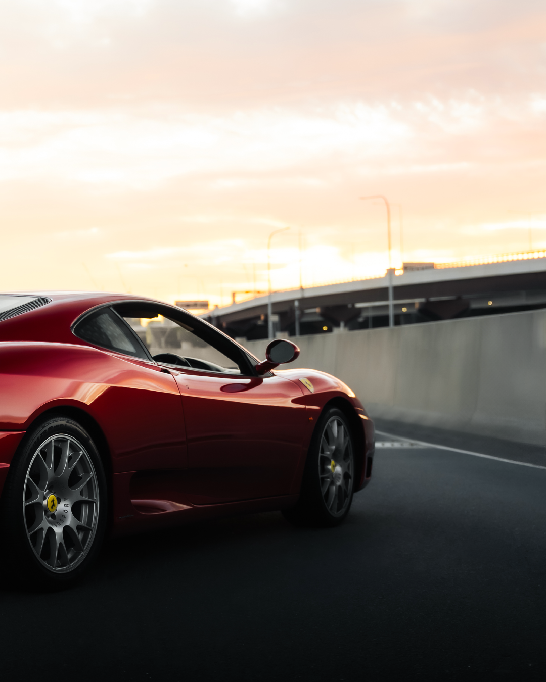 Ferrari Sunset Drive – Premium Wall Art
