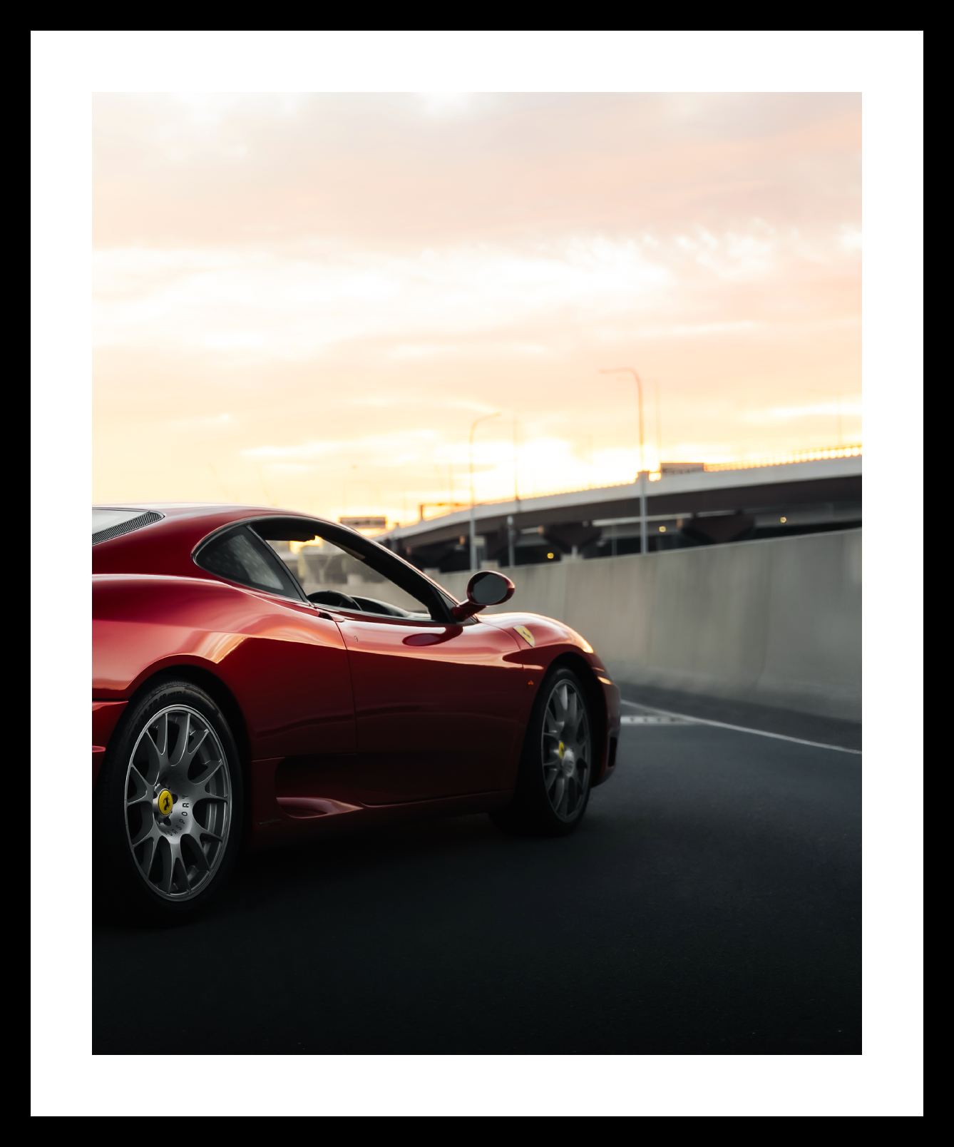 Ferrari Sunset Drive – Premium Wall Art